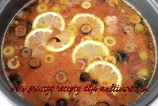 Солянка сборная мясная в мультиварке