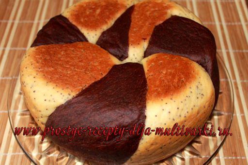 Сладкий хлеб с маком и какао в мультиварке 