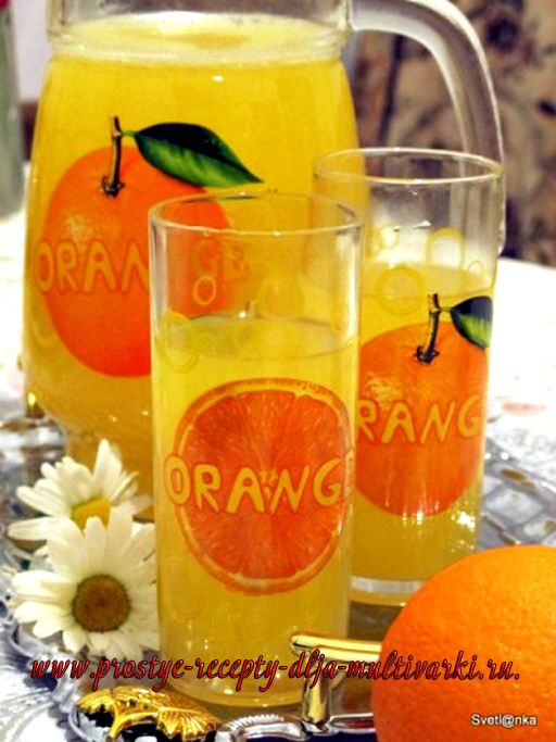 Апельсиновый лимонад в мультиварке