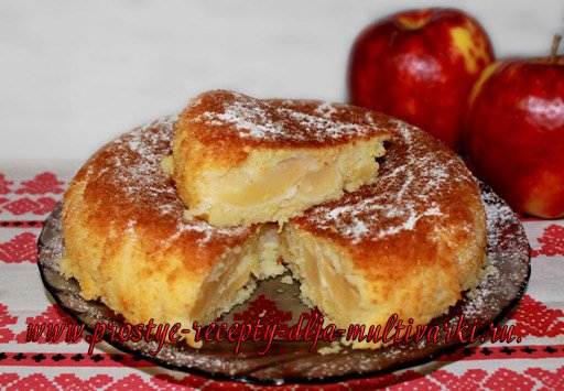 Пышный пирог Шарлотка с яблоками в мультиварке редмонд простой рецепт пошаговый