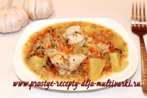курица тушеная с овощами