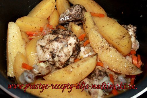 Курица с картошкой в мультиварке скороварке рецепты