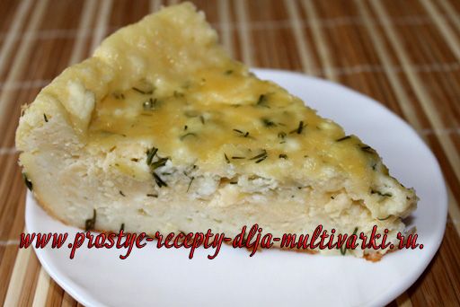 Творожный пирог с сыром в мультиварке