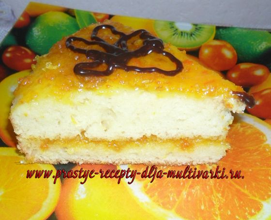 Мандариново-лимонный торт в мультиварке
