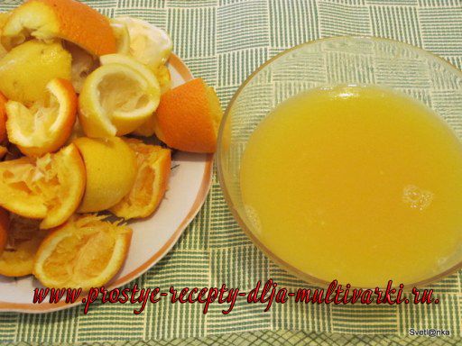 Апельсиновый лимонад в мультиварке