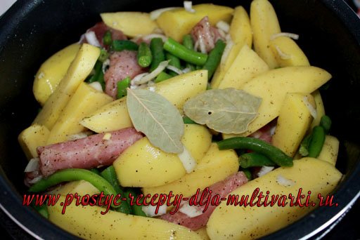 Картошка с мясом в мультиварке-скороварке