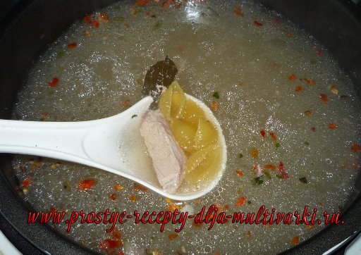 Мясо под шубой и суп в мультиварке