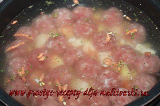 Сырный суп с фрикадельками в мультиварке – скороварке