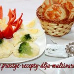Омлет на пару с брокколи в мультиварке