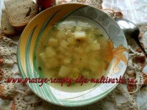 Суп с фасолью в мультиварке